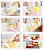 White chocolate pralines with almonds - step by step