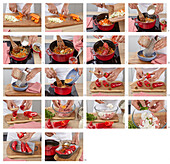 Stuffed red peppers - step by step