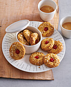 Cookies with candied cherries