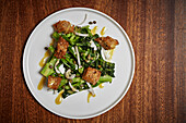 Tenderstem Broccoli with croutons and capers