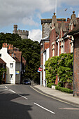 Brick facades and street scene in Arundel, West Sussex