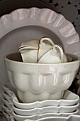 Teacups in a jelly bowl