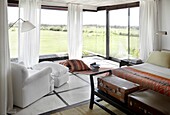 Bedroom in modern farm house, Uruguay