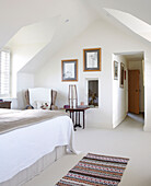 Dormer windows in bedroom attic conversion Hampshire home England UK