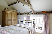 Attic bedroom conversion in Hexham country house Northumberland England UK