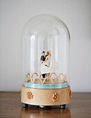 Figurines dancing musical box in Country Durham home, North East England