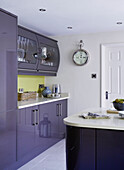 Curved cabinets in North Yorkshire kitchen, UK