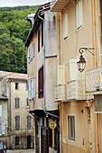 Traditionelle Stadthäuser in Foix, Ariege, Frankreich