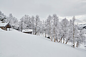 View of Sauna from Litlestol a wooden cabin situated in the mountains of Sirdal, Norway