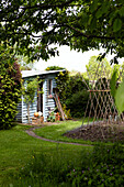 Artist Jim T's studio and garden in Surrey, UK