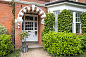 Front path and porch of semi-detached Guildford home Surrey UK