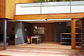 View into kitchen of contemporary Isle of Wight home UK