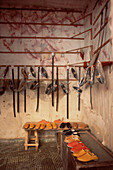 Shoe shop in the medina in fez Morocco