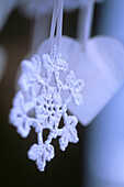 Pretty lace snowflake tree decoration