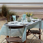 Beach house decking set with table and chairs