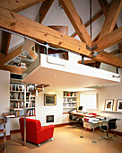 Split level home office conversion