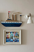 Nautical decor on wall