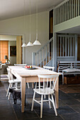 Open plan dining room and staircase