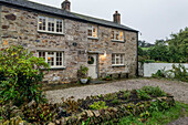 Auffahrt aus Granit und Schiefer Georgianisches Landhaus St Erth Cornwall UK