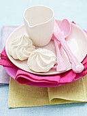 Easter meringues and linen napkins