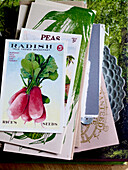 Stack of specialist gardening books