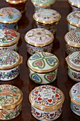 Assorted trinket boxes in Epsom home Surrey UK