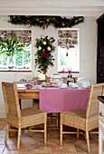 Cakes and coffee on table of Sussex home UK