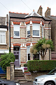 Brick and stone exterior of London home, UK