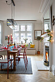 Dining table and chairs in Hove apartment East Sussex UK