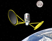 Solar thermal propulsion spacecraft, illustration
