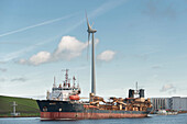 Shipping in the North Sea Canal, Netherlands