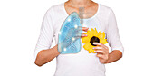 Lung health, conceptual image