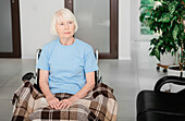 Senior woman in wheelchair