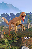 Dakotaraptor dinosaur, illustration