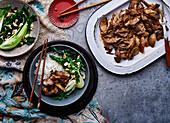 Chinese Pulled Pork with Bok Choy and Rice