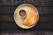 Tuiles aux amandes and a cup of coffee
