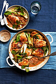 Healthy one-pot chicken with bok choy