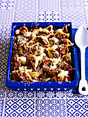 Conchiglie stuffed with sausage and lentils