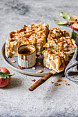 Easy Apple Cake with Caramel Sauce