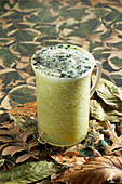 A green smoothie with chlorella