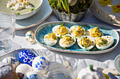 Deviled eggs with cress