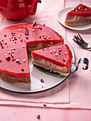 Vegan Strawberry jelly and Vanilla Cheesecake