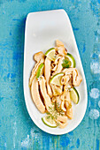 Razor clam salad with lime and coriander