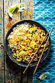 Thai curry with cauliflower and long grain rice
