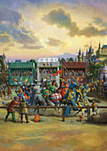 Knight's tournament, illustration