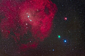 Comet ATLAS approaching Lambda Orionis nebula