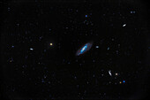 Spiral galaxy Messier 106 in Canes Venatici