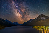 Milky Way over Waterton Townsite, Alberta, Canada