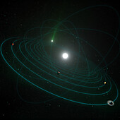 Exoplanet system, illustration