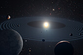 Exoplanetary system, composite image